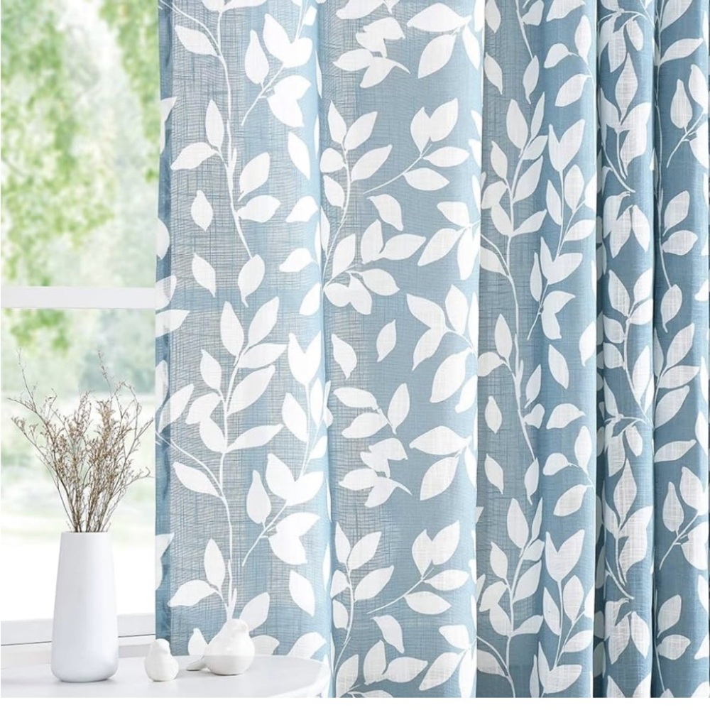 2 SEMI-SHEER CURTAINS: 52" w x 84"l /panel, 104" w x 84"l /pair,